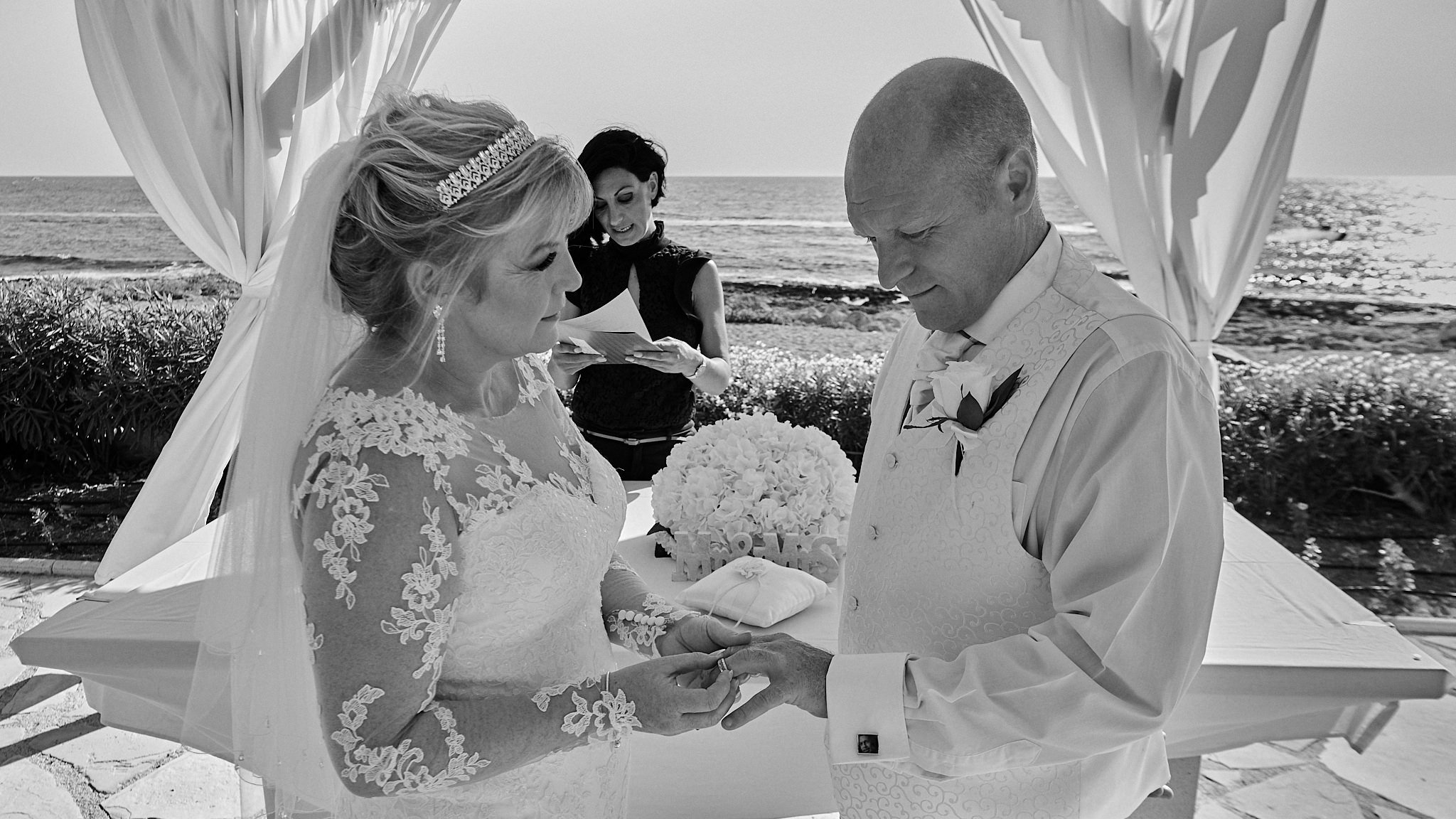 Monochrome, Black and White, B&W, Wedding photography of Kara and Ian taken at The Sentido Cypria Bay, in Pafos, Cyprus by Cyprus Wedding photographer - Richard King. September 2018. The wedding included a trip on a wedding bus. Monochrome, Black and White, B&W, Wedding photography of Kara and Ian taken at The Sentido Cypria Bay, in Pafos, Cyprus by Cyprus Wedding photographer - Richard King. September 2018. The wedding included a trip on a wedding bus.