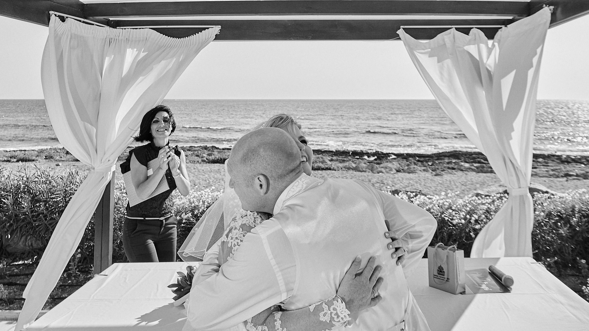 Monochrome, Black and White, B&W, Wedding photography of Kara and Ian taken at The Sentido Cypria Bay, in Pafos, Cyprus by Cyprus Wedding photographer - Richard King. September 2018. The wedding included a trip on a wedding bus. Monochrome, Black and White, B&W, Wedding photography of Kara and Ian taken at The Sentido Cypria Bay, in Pafos, Cyprus by Cyprus Wedding photographer - Richard King. September 2018. The wedding included a trip on a wedding bus.