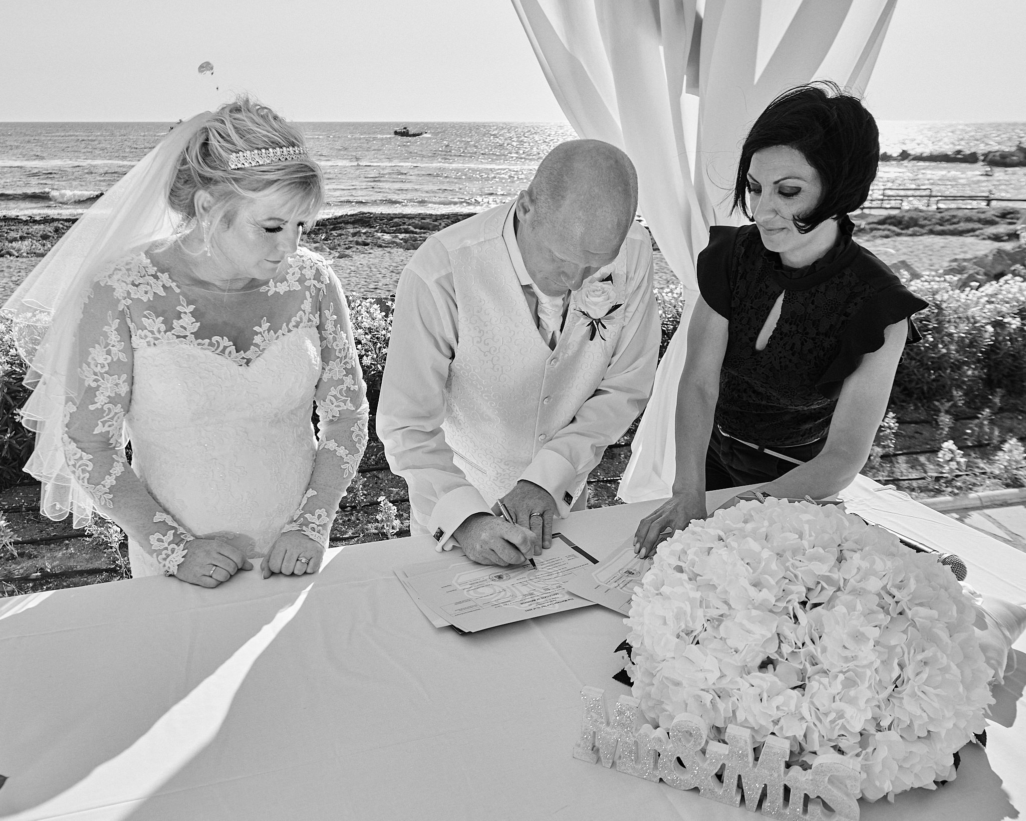 Monochrome, Black and White, B&W, Wedding photography of Kara and Ian taken at The Sentido Cypria Bay, in Pafos, Cyprus by Cyprus Wedding photographer - Richard King. September 2018. The wedding included a trip on a wedding bus. Monochrome, Black and White, B&W, Wedding photography of Kara and Ian taken at The Sentido Cypria Bay, in Pafos, Cyprus by Cyprus Wedding photographer - Richard King. September 2018. The wedding included a trip on a wedding bus.