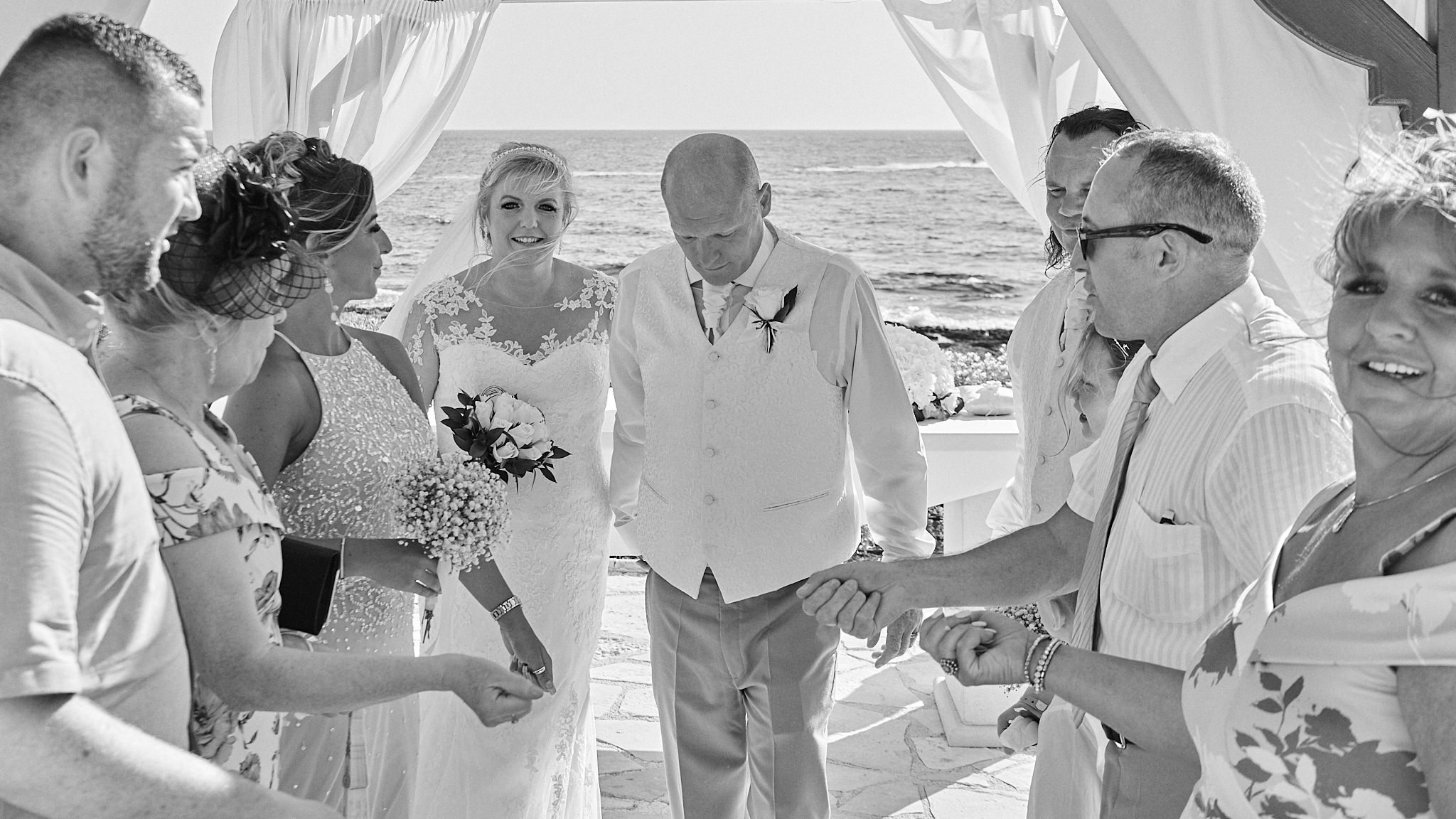 Monochrome, Black and White, B&W, Wedding photography of Kara and Ian taken at The Sentido Cypria Bay, in Pafos, Cyprus by Cyprus Wedding photographer - Richard King. September 2018. The wedding included a trip on a wedding bus. Monochrome, Black and White, B&W, Wedding photography of Kara and Ian taken at The Sentido Cypria Bay, in Pafos, Cyprus by Cyprus Wedding photographer - Richard King. September 2018. The wedding included a trip on a wedding bus.