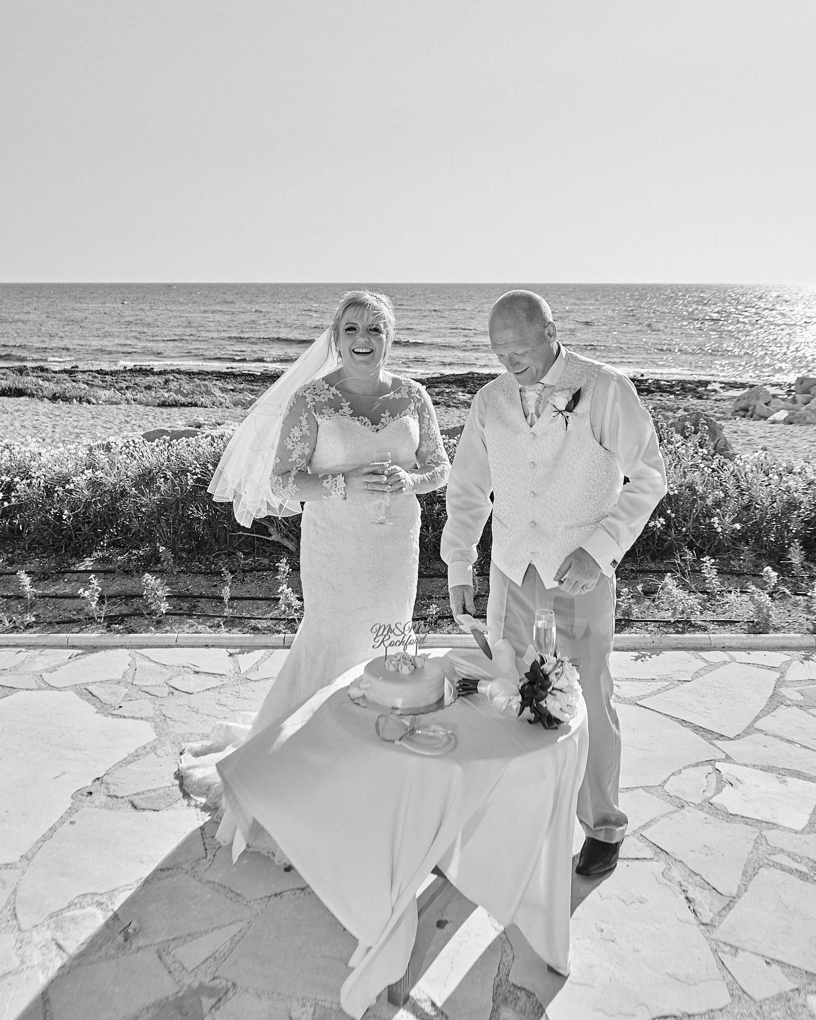 Monochrome, Black and White, B&W, Wedding photography of Kara and Ian taken at The Sentido Cypria Bay, in Pafos, Cyprus by Cyprus Wedding photographer - Richard King. September 2018. The wedding included a trip on a wedding bus. Monochrome, Black and White, B&W, Wedding photography of Kara and Ian taken at The Sentido Cypria Bay, in Pafos, Cyprus by Cyprus Wedding photographer - Richard King. September 2018. The wedding included a trip on a wedding bus.