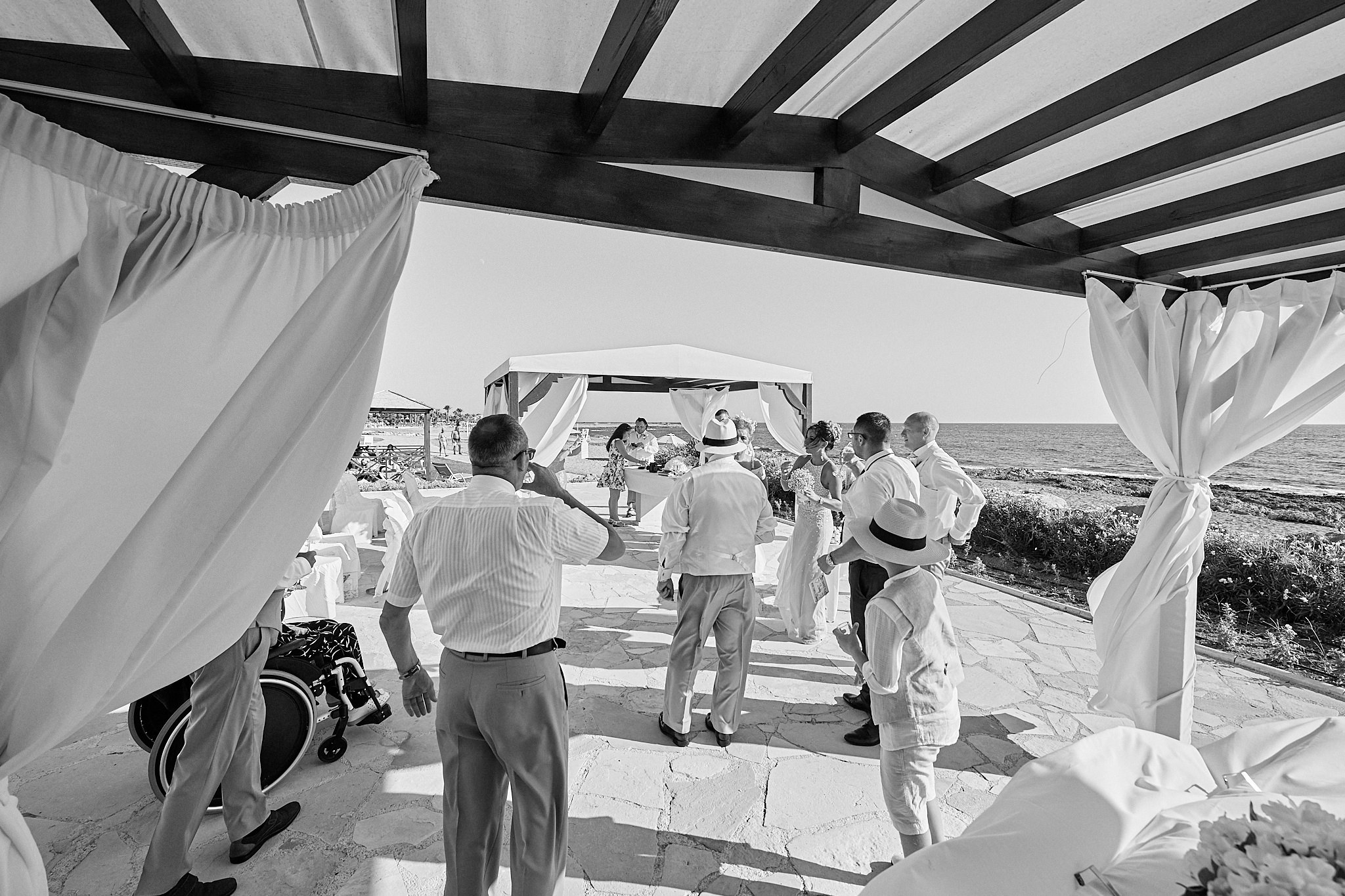 Monochrome, Black and White, B&W, Wedding photography of Kara and Ian taken at The Sentido Cypria Bay, in Pafos, Cyprus by Cyprus Wedding photographer - Richard King. September 2018. The wedding included a trip on a wedding bus. Monochrome, Black and White, B&W, Wedding photography of Kara and Ian taken at The Sentido Cypria Bay, in Pafos, Cyprus by Cyprus Wedding photographer - Richard King. September 2018. The wedding included a trip on a wedding bus.