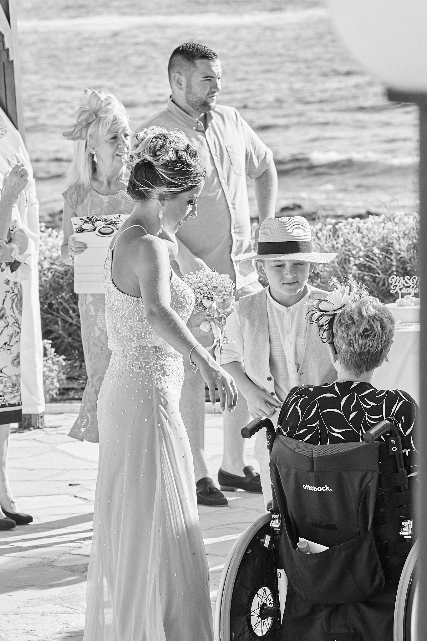 Monochrome, Black and White, B&W, Wedding photography of Kara and Ian taken at The Sentido Cypria Bay, in Pafos, Cyprus by Cyprus Wedding photographer - Richard King. September 2018. The wedding included a trip on a wedding bus. Monochrome, Black and White, B&W, Wedding photography of Kara and Ian taken at The Sentido Cypria Bay, in Pafos, Cyprus by Cyprus Wedding photographer - Richard King. September 2018. The wedding included a trip on a wedding bus.