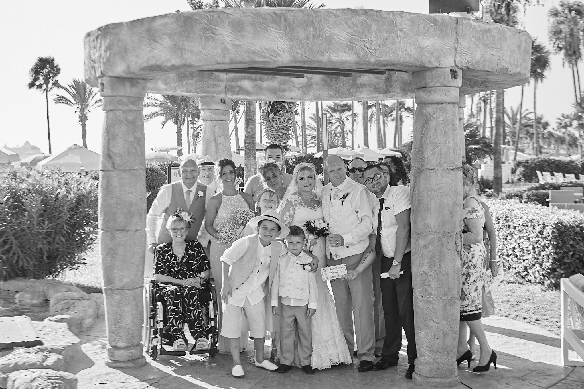 Monochrome, Black and White, B&W, Wedding photography of Kara and Ian taken at The Sentido Cypria Bay, in Pafos, Cyprus by Cyprus Wedding photographer - Richard King. September 2018. The wedding included a trip on a wedding bus. Monochrome, Black and White, B&W, Wedding photography of Kara and Ian taken at The Sentido Cypria Bay, in Pafos, Cyprus by Cyprus Wedding photographer - Richard King. September 2018. The wedding included a trip on a wedding bus.