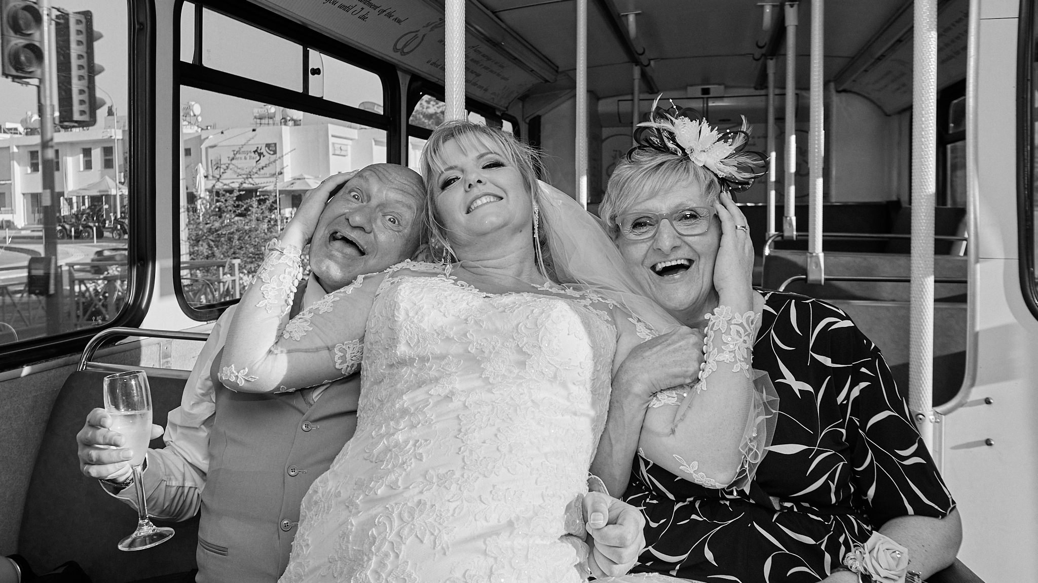 Monochrome, Black and White, B&W, Wedding photography of Kara and Ian taken at The Sentido Cypria Bay, in Pafos, Cyprus by Cyprus Wedding photographer - Richard King. September 2018. The wedding included a trip on a wedding bus. Monochrome, Black and White, B&W, Wedding photography of Kara and Ian taken at The Sentido Cypria Bay, in Pafos, Cyprus by Cyprus Wedding photographer - Richard King. September 2018. The wedding included a trip on a wedding bus.