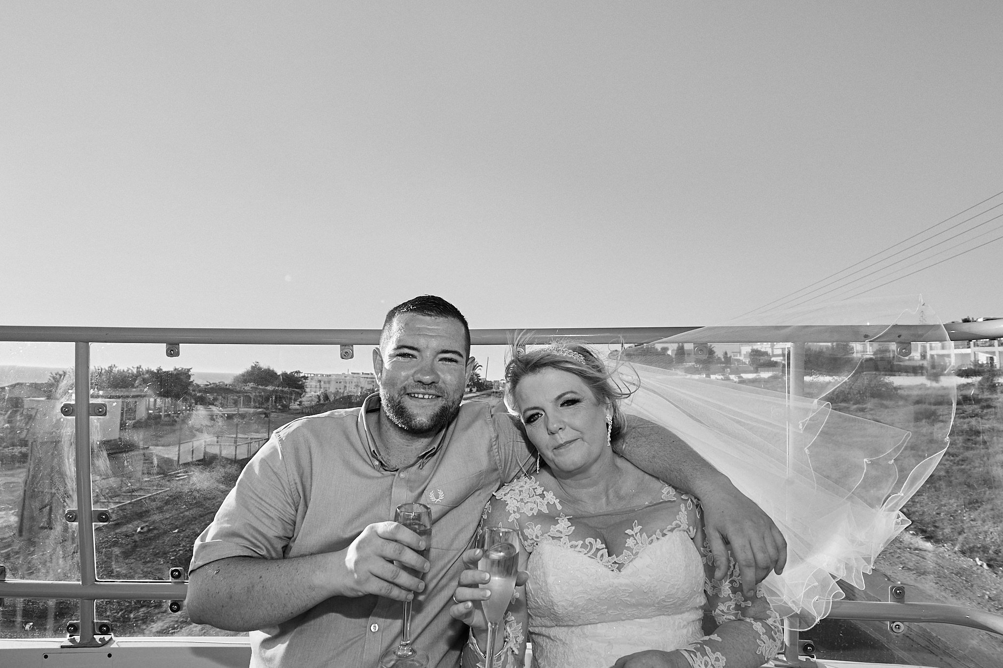 Monochrome, Black and White, B&W, Wedding photography of Kara and Ian taken at The Sentido Cypria Bay, in Pafos, Cyprus by Cyprus Wedding photographer - Richard King. September 2018. The wedding included a trip on a wedding bus. Monochrome, Black and White, B&W, Wedding photography of Kara and Ian taken at The Sentido Cypria Bay, in Pafos, Cyprus by Cyprus Wedding photographer - Richard King. September 2018. The wedding included a trip on a wedding bus.