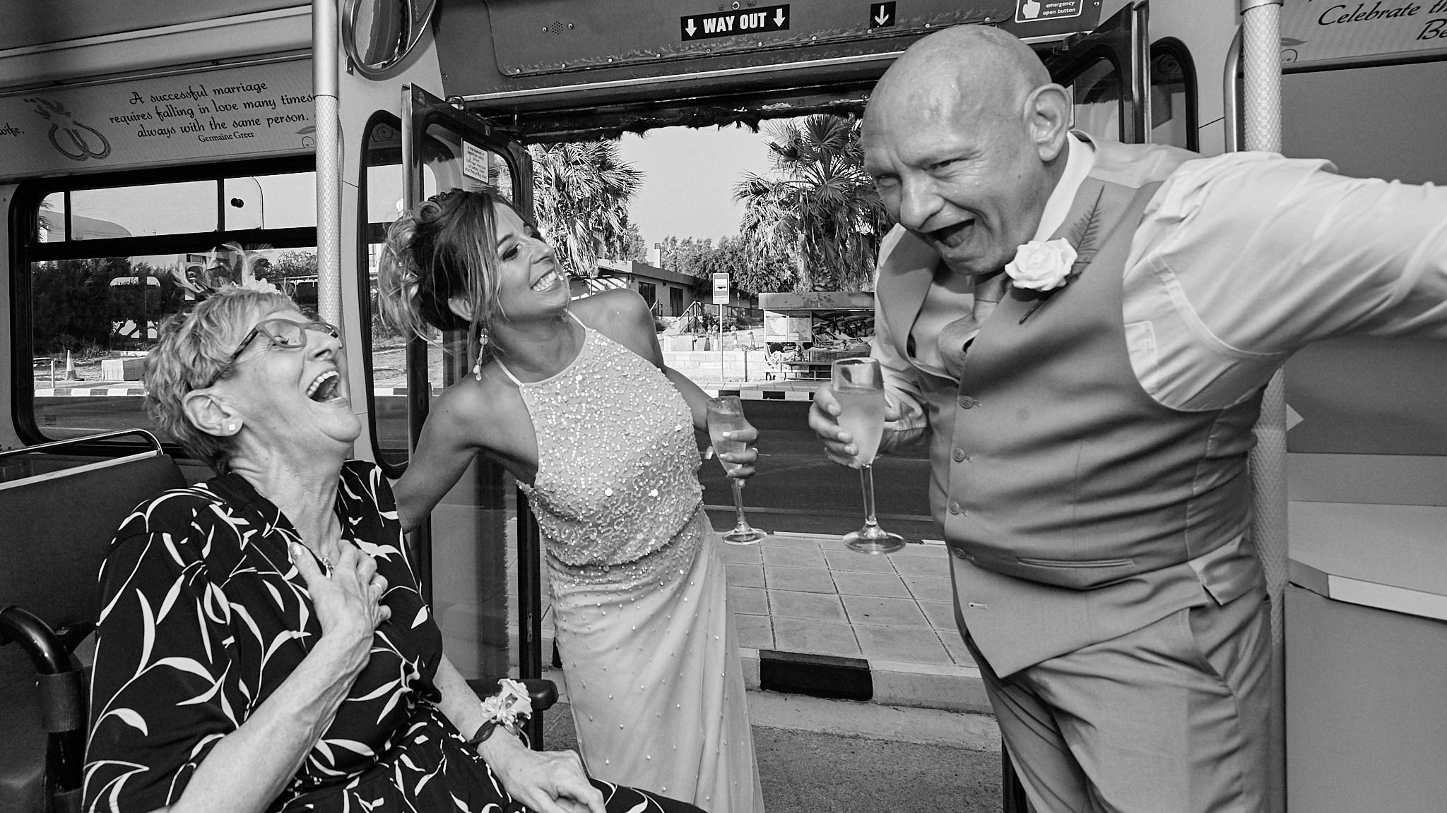 Monochrome, Black and White, B&W, Wedding photography of Kara and Ian taken at The Sentido Cypria Bay, in Pafos, Cyprus by Cyprus Wedding photographer - Richard King. September 2018. The wedding included a trip on a wedding bus. Monochrome, Black and White, B&W, Wedding photography of Kara and Ian taken at The Sentido Cypria Bay, in Pafos, Cyprus by Cyprus Wedding photographer - Richard King. September 2018. The wedding included a trip on a wedding bus.