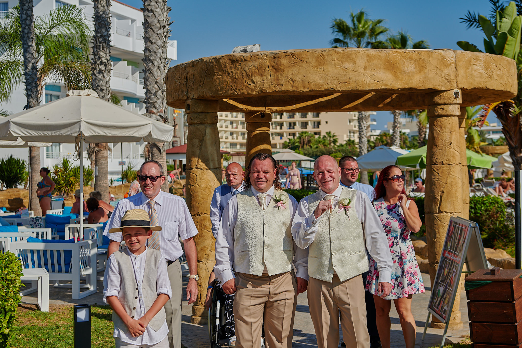 Wedding photography of Kara and Ian taken at The Sentido Cypria Bay, in Pafos, Cyprus by Richard King. September 2018. The wedding included a trip on a wedding bus. Wedding photography of Kara and Ian taken at The Sentido Cypria Bay, in Pafos, Cyprus by Richard King. September 2018. The wedding included a trip on a wedding bus.