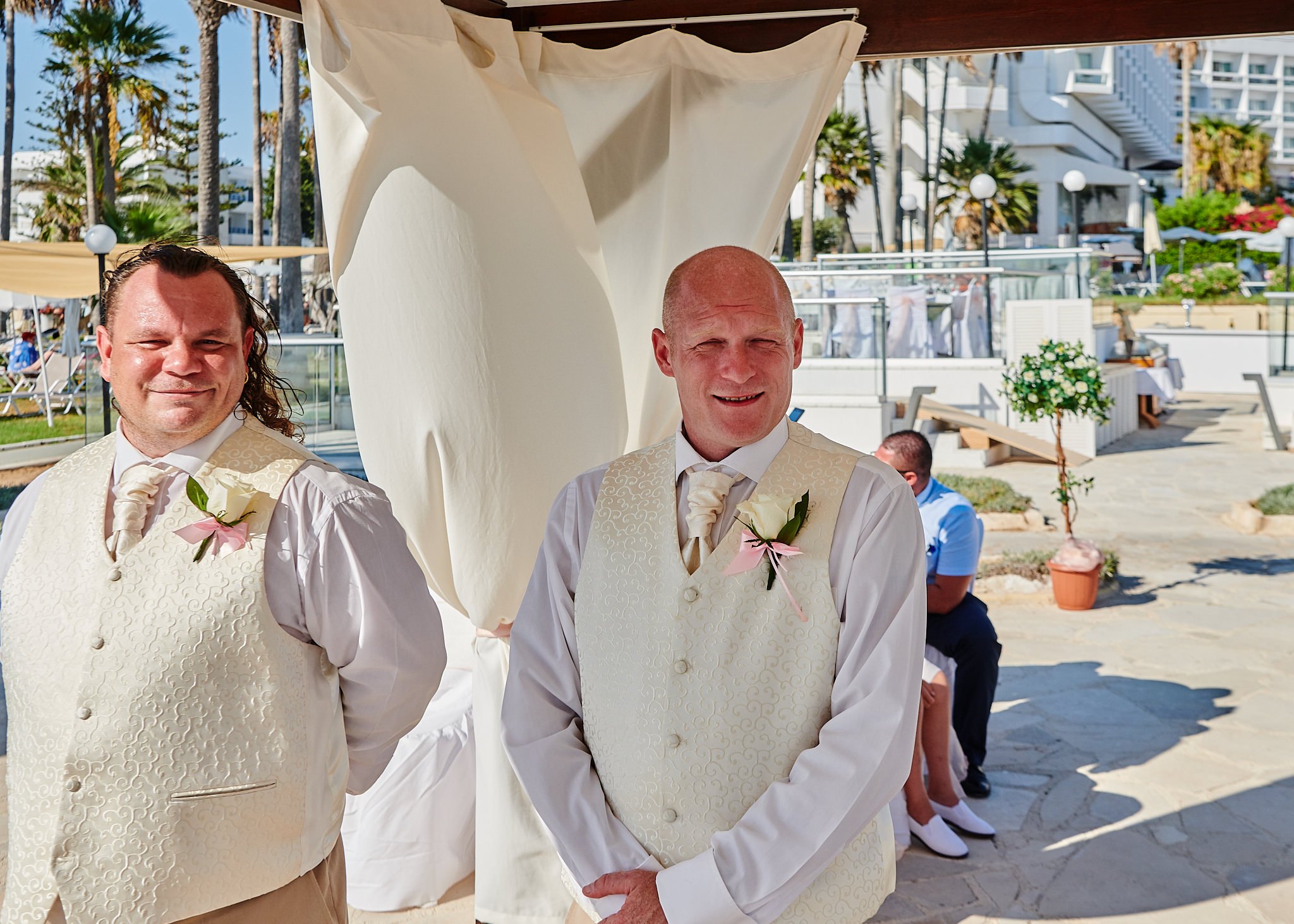 Wedding photography of Kara and Ian taken at The Sentido Cypria Bay, in Pafos, Cyprus by Richard King. September 2018. The wedding included a trip on a wedding bus. Wedding photography of Kara and Ian taken at The Sentido Cypria Bay, in Pafos, Cyprus by Richard King. September 2018. The wedding included a trip on a wedding bus.