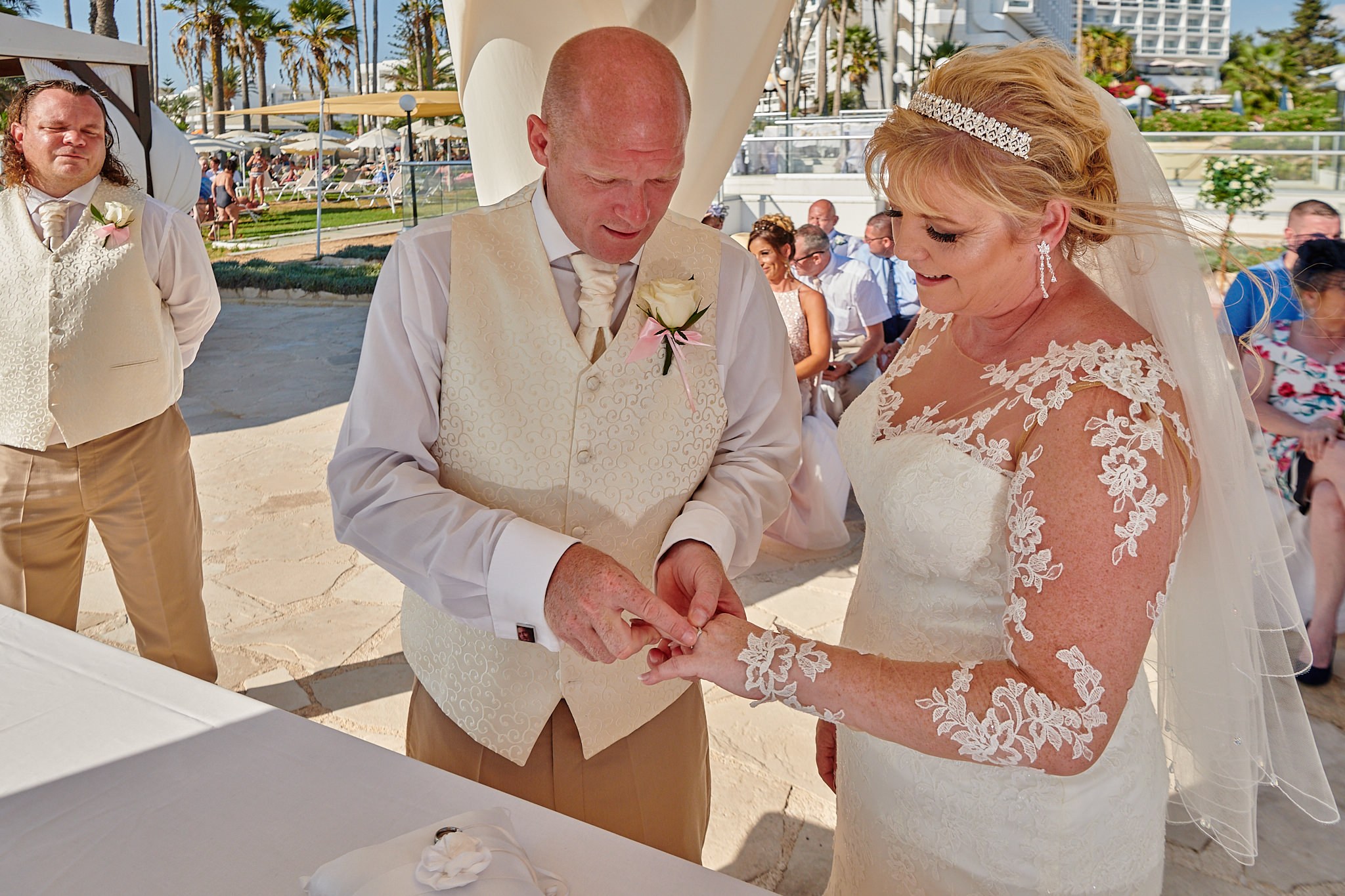 Wedding photography of Kara and Ian taken at The Sentido Cypria Bay, in Pafos, Cyprus by Richard King. September 2018. The wedding included a trip on a wedding bus. Wedding photography of Kara and Ian taken at The Sentido Cypria Bay, in Pafos, Cyprus by Richard King. September 2018. The wedding included a trip on a wedding bus.
