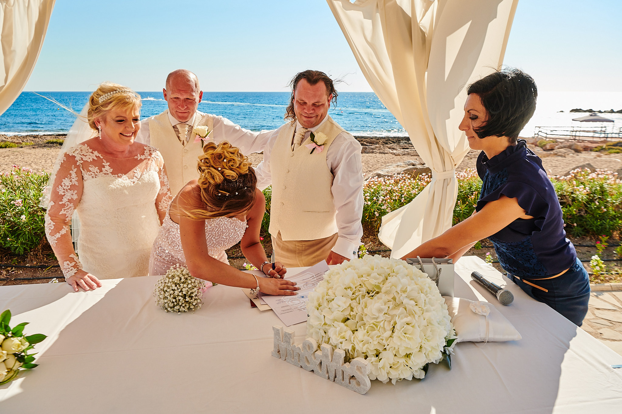 Wedding photography of Kara and Ian taken at The Sentido Cypria Bay, in Pafos, Cyprus by Richard King. September 2018. The wedding included a trip on a wedding bus. Wedding photography of Kara and Ian taken at The Sentido Cypria Bay, in Pafos, Cyprus by Richard King. September 2018. The wedding included a trip on a wedding bus.