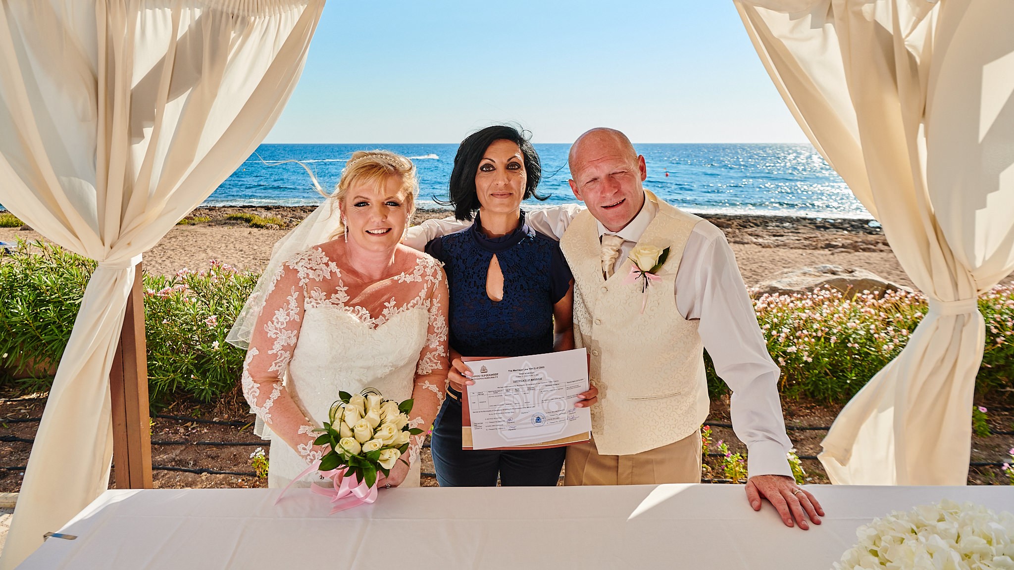 Wedding photography of Kara and Ian taken at The Sentido Cypria Bay, in Pafos, Cyprus by Richard King. September 2018. The wedding included a trip on a wedding bus. Wedding photography of Kara and Ian taken at The Sentido Cypria Bay, in Pafos, Cyprus by Richard King. September 2018. The wedding included a trip on a wedding bus.
