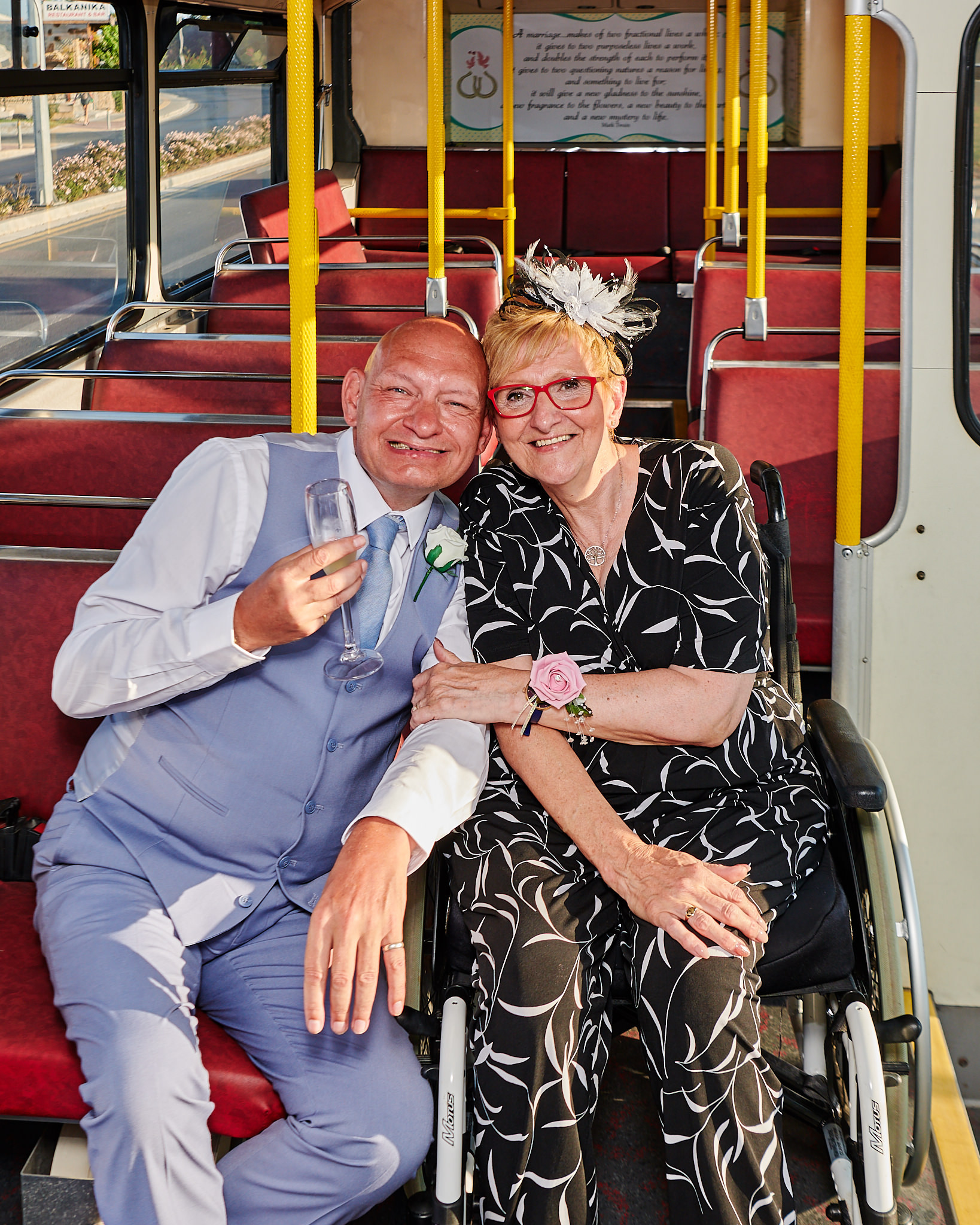 Wedding photography of Kara and Ian taken at The Sentido Cypria Bay, in Pafos, Cyprus by Richard King. September 2018. The wedding included a trip on a wedding bus. Wedding photography of Kara and Ian taken at The Sentido Cypria Bay, in Pafos, Cyprus by Richard King. September 2018. The wedding included a trip on a wedding bus.