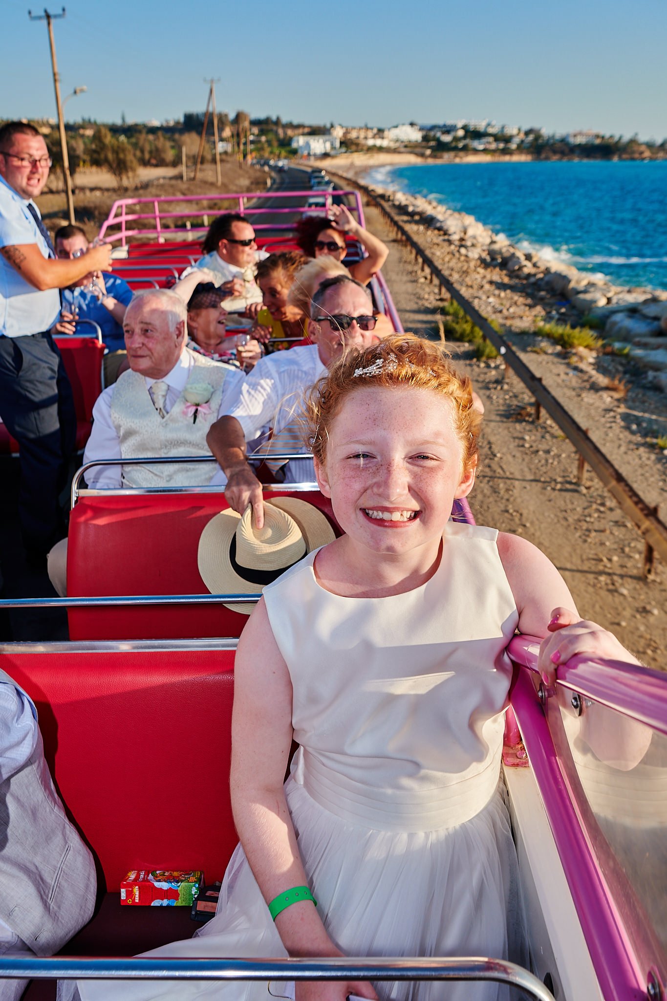Wedding photography of Kara and Ian taken at The Sentido Cypria Bay, in Pafos, Cyprus by Richard King. September 2018. The wedding included a trip on a wedding bus. Wedding photography of Kara and Ian taken at The Sentido Cypria Bay, in Pafos, Cyprus by Richard King. September 2018. The wedding included a trip on a wedding bus.