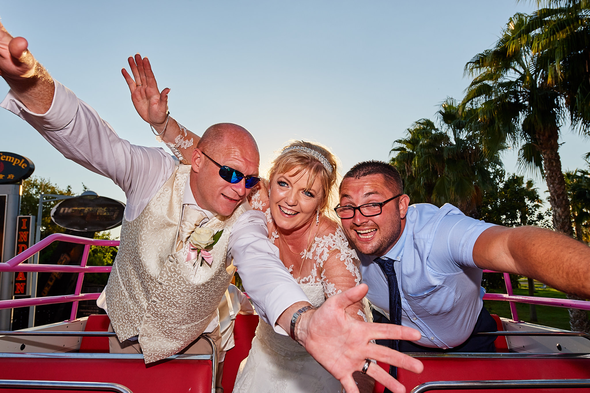Wedding photography of Kara and Ian taken at The Sentido Cypria Bay, in Pafos, Cyprus by Richard King. September 2018. The wedding included a trip on a wedding bus. Wedding photography of Kara and Ian taken at The Sentido Cypria Bay, in Pafos, Cyprus by Richard King. September 2018. The wedding included a trip on a wedding bus.