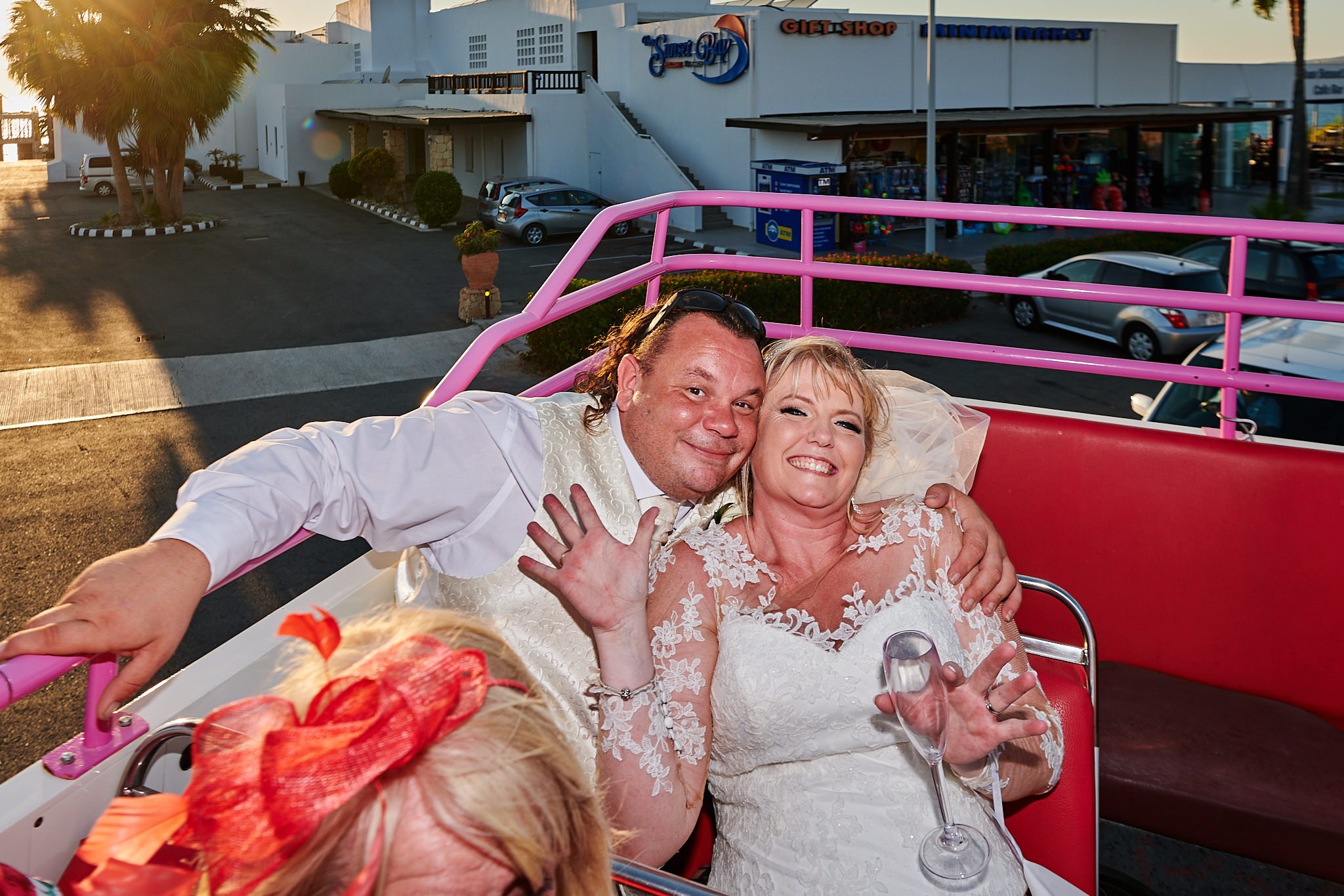 Wedding photography of Kara and Ian taken at The Sentido Cypria Bay, in Pafos, Cyprus by Richard King. September 2018. The wedding included a trip on a wedding bus. Wedding photography of Kara and Ian taken at The Sentido Cypria Bay, in Pafos, Cyprus by Richard King. September 2018. The wedding included a trip on a wedding bus.