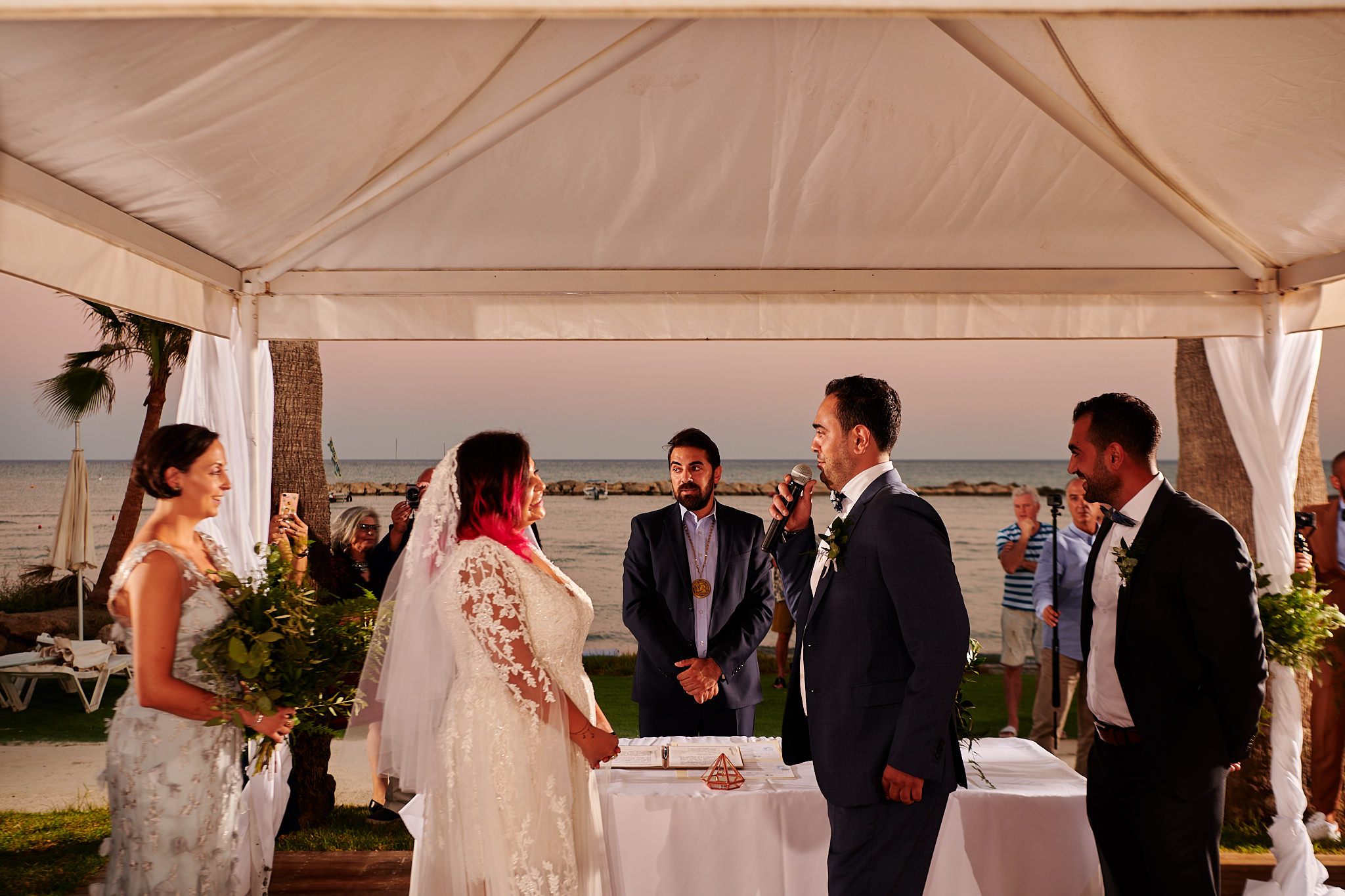 The wedding of Rima and Ibrahim, held at the Palm Beach hotel in Larnaca, Cyprus  - by International destination wedding photographer -  Richard King  A wedding full of Lebaneese charm themed around olive trees.